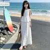 Conjunto de Camiseta Babydoll sin Mangas y Falda para Niñas de Verano, Ropa Nueva para Niños, Conjunto de Dos Piezas de Chaleco y Falda para Niñas, Tendencia