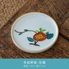 Tapete para taza de té pintado a mano, creativo, en relieve, de loto, cerámico, aislante, juego de té kung fu, accesorios para ceremonia del té, tapete portavasos