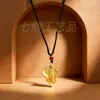 Estilo Étnico Aleación Joyería Colgante de Collar de Bodhi de una Hoja Unisex Pequeño Regalo Adorno Artesanal Decoración Venta al por Mayor