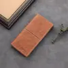 Nova Carteira Masculina, Estilo Longo Vertical, Carteira de Couro para Jovens com Múltiplos Porta-Cartões, Grande Capacidade, Clutch Simples e Estiloso
