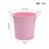 Cubo Pequeño de Hierro de Color Caramelo, Portalápices de Hierro Forjado, Maceta de Hierro para Suculentas, Cubo Portátil para Niños, Cubo Pequeño de Hierro Mini