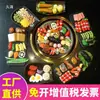 Ingredientes para Hot Pot de Simulação Modelo de Hot Pot Ornamentos Material Raiz de Lótus Cogumelo Alga Edamame Restaurante Rústico Macarrão