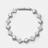 Pulseira de Trevo de Quatro Folhas Banhada a Ouro em Latão para Mulheres, Estilo Ins Coreano, Luxo Leve, Pulseira Elegante, Joias de Alta Qualidade da Moda Atacado