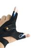 Guantes de luz LED para pesca y ciclismo nocturno con forma de ballena y cabeza de león de múltiples estilos, con tres dedos y medio descubiertos