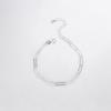 Pulsera de Plata de Ley 925 Galaxia Brillante Japonesa y Coreana para Mujer Diseño de Nicho Ins Pulsera Rectangular con Cruz Grabada Brillante