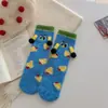Calcetines de Media Pantorrilla con Dibujos Animados Lindos YOUJIAXIU para Mujer, Calcetines para el Piso del Hogar, Calcetines Gruesos para Dormir para Mujer, Nuevo Producto Transfronterizo