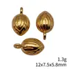 12X7.5X5.8Mm 1.3g Pingente Flor de Lótus Botão Dourado Brilhante Pingente de Liga Zakka