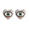 Brincos clássicos de moda europeia e americana Olho de Diabo brincos simples amor brincos de contas de diamante brincos de temperamento