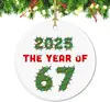 Bestseller Transfronteiriço Sixseven Papai Noel Decorações de Natal em Acrílico Decorações Divertidas de Meme Digital