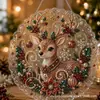 Decoración Colgante de Corona de Santa de Nuevo Producto Transfronterizo Adorno Acrílico DIY de Santa Claus Navideño