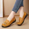 2026 Zapatos Casuales Antideslizantes Cómodos Versátiles para Mujer Zapatos Planos Mocasines Zapatos de un Solo Color Zapatos para Mamá Zapatos Formales de Moda para Mujer