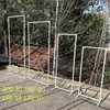 Boda Nueva Pantalla de Hierro Forjado Marco Rectangular Largo Soporte de Fondo para Decoración de Boda Marco Cuadrado Geométrico Marco de Arco Estante Puerta de Flores