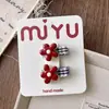 Novos Grampos de Cabelo Fofos Estilo Coreano para Crianças, Grampo Lateral de Tecido Feito à Mão com Desenho de Estrela e Laço para Menina, Acessórios de Cabelo