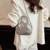 Corea del Sur 2024 Nueva Bolso Cuadrado Pequeño Portátil de Nicho Moda para Mujer Versátil Bolso Cruzado tipo Bowling Bolso Boston Almohada