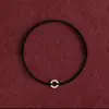 Pulsera de Hilo Rojo con Hebilla de Paz de Patrón de Nube Plateada Redonda Pequeña para Hombres y Mujeres, Buena Suerte y Seguridad en el Año del Zodiaco de Uno, Pulsera de Pareja Tejida Finamente