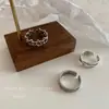Retro retro retro ins Roman Digital anel de três peças feminino moderno nicho design estilo frio estudante anel aberto masculino