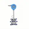 Caudalímetro de turbina tipo dividido tipo tubería de vapor acero inoxidable pantalla digital sensor de flujo de agua líquida integrador sin