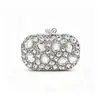 Bolsa de Noite Estilo Europeu e Americano Bolsa de Noite Clutch Vazada Bolsa de Festa à Noite Bolsa de Banquete Strass