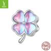 Yinziyun nueva pulsera de trébol de cuatro hojas de plata s925 cuentas cristal de ensueño diy cuentas de la suerte cuentas sueltas BSC733