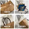Bolsa de Mão de Papel Kraft Dupont Feminina PVC Grande Capacidade Sacola de Compras Transparente Bolsa de Geléia Bolsa Tote de Ombro Bolsa Grande