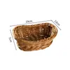Cesta de Armazenamento Pequena de Rattan Sintético para Frutas Cesta de Armazenamento Trançada Cesta de Lanches para Restaurante Cesta para Batatas Fritas Cesta de Armazenamento para Mesa Venda por Atacado