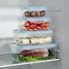 Caja de almacenamiento para refrigerador, lonchera de plástico, recipiente para alimentos, caja selladora de frutas, lonchera calentable en microondas