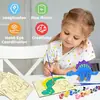 Amazon Transfronteiriça Decorativo Madeira DIY Pintado à Mão Dinossauro Lasca de Madeira Grafite Conjunto de Artesanato Infantil