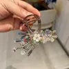 Pinza de Garra de Cristal con Pedrería Estilo Coreano para Mujer, Adecuada para Peinados Recogidos, Pinza Tiburón con Diseño Elegante, Accesorio de Pasador para Fijar Cola de Caballo Alta