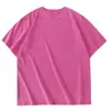 Camiseta de Algodão Lavada Estilo Vintage de Manga Curta 230g, Camiseta Respirável de Cor Sólida Unisex de Algodão Puro para o Verão, Personalizável