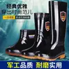 Botas de lluvia de suela de goma engrosada, botas de trabajo para hombre, antideslizantes y resistentes al desgaste, con forro de felpa, adecuadas para sitios de construcción, disponibles en estilos de corte alto, medio y bajo, impermeables