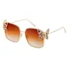 [Personalizado] Gafas de Sol de Moda Europeas y Americanas con Mariposas Personalizadas y Diamantes para Mujer, Gafas de Sol con Montura de Metal, Gafas de Protección Solar Transfronterizas