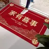 Felpudo de Bodas Felpudo de Puerta de Entrada Felpudo Festivo de Entrada Personaje de Felicidad Felpudo para Casa Nueva Decoración de Habitación de Bodas Arreglo Alfombra Roja