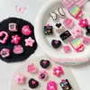 Dulce Genial BarbieGugubi Mengli Serie Rosa Negra Bolígrafo Corazón Flor Acrílico Hecho a Mano DIY Accesorios Materiales