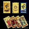 Comercio electrónico transfronterizo al por mayor nuevo juego completo de tarot de lámina dorada impresión a color tarot plástico PVC impermeable Tarot