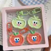 Nuevo Llavero de Manzana a Cuadros KT Dulce Ins Corazón de Chica Linda Suave Lindo Estudiante Accesorios Colgantes para Mochila Lote