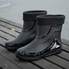 Botas de Lluvia para Hombre Estilo Motocicleta, Frescas, para Uso al Aire Libre, Versátiles y Cómodas, Adecuadas para Deportes al Aire Libre, Camping, Impermeables y Antideslizantes