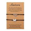 Pulsera Cruzada de Acero de Titanio y Acero Inoxidable Set de Pulseras de Amor Tejidas a Mano Ajustables Pulsera de Pareja Venta al por Mayor
