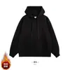 Sudadera Simple con Capucha y Forro de Polar de 360 g para Hombres y Mujeres, Manga Larga, Primavera y Otoño, Estilo Pareja Pesado, Suéter Holgado Streetwear
