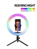 Luz de Preenchimento RGB Sala de Transmissão ao Vivo Luz de Preenchimento para Beleza Mj20 Equipamento Colorido para Transmissão ao Vivo de Beleza Luz de Ambiente em Anel