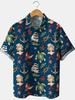 2024 Amazon Wish Aliexpress Camisa de Manga Corta de Verano Sin Bolsillo con Solapa Pantalones Patrón Vértigo Impresión Digital Colorida 3D