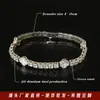 Pulsera de Cadena Tenis Trébol de Cuatro Hojas de Acero de Titanio, Versátil, de Alta Gama, Lujo Ligero, Pulsera de Trébol de Cuatro Hojas con Circonita, Exquisito Diseño de Lujo Ligero