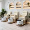 Cadeira para Pedicure e Manicure Cadeira de Spa para Massagem e Reparo de Unhas Sofá Dedicado para Manicure Lavagem de Pés Terapia para os Pés Móveis de Saúde
