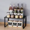 Prateleira de Armazenamento em Camadas Casual para Bancada de Cozinha Prateleira de Armazenamento Multifuncional para Bancada Prateleira de Armazenamento para Cosméticos em Mesa de Quarto