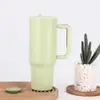 Taza de Hielo Big Mac de 40 oz Transfronteriza Gran Capacidad Termo con Popote Doble Capa Almacenamiento en Frío Acero Inoxidable 304 Taza para Coche