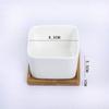 Maceta para Suculentas Maceta Simple de Porcelana Blanca Juego de Macetas de Cerámica Rectangular con Bandeja Maceta Creativa para Suculentas Grande