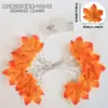 Nuevas luces de cadena LED de hoja de arce transfronterizas para Navidad y Acción de Gracias, luces con forma de hoja de arce y calabaza, luces decorativas para fiestas al por mayor
