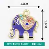 Al por mayor Versión Coreana Creativo Colgante Individual Patrón de Elefante Punto de Goteo de Aceite Diamante Collar Pulsera Colgante Joyería DIY Accesorios de Aleación