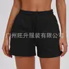 Pantalones cortos deportivos europeos y americanos transfronterizos, pantalones cortos rectos casuales de bolsillo para exteriores para mujer, adecuados para correr y andar en bicicleta, modelo 7025