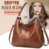 Bolso de Mujer Nuevo Bolso de Mano de Moda Gran Capacidad Bolso Cubo de Cuero Suave Elegante Europeo y Americano Bolso de Hombro Cruzado para Mujer de Exportación