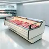 Balcão refrigerado para carnes frescas, equipamento de cadeia fria para supermercados, fabricante de balcões refrigerados comerciais, balcão expositor para conservação de alimentos frescos, personalização OEM